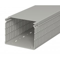 Perforēts vādu kanāls 80x100x2000, PVC, akmens pelēks, 7030 LK4 N 80100