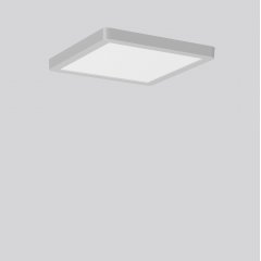 TRIXY square, 14...22 W, 1550...2550 lm, 830, 840, silver, on/off Surface mounted downlights, Recess