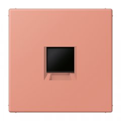 Virsma (ar fiksatoru) modulārai datu rozetei 1-vietīga, UMA-CAT6A, termoplasts lakots, Serie LS, l'ocre rouge moyen