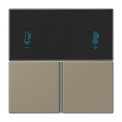 Taustiņs 3-viet, F40 KNX telpas kontrolierim, Serie LS, ombre naturelle moyenne