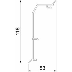 Vāks RAUDUO Sockell. 40x105 DL 9001, PVC, krēmbalta, 9001