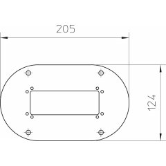 grīda plate 205x124x3, St, FSK, balta alumīnija, 9006 ISSBP70140WA