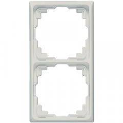 Montāžas rāmis kabeļu kanāliem 2-vietīgs, vertikālā un horizontālā montāža, termoplasts, CD, gaiši pelēks