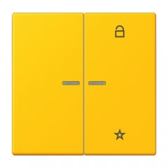 eNet taustiņš unversālais 2-viet, duroplasts, Serie LS, le jaune vif