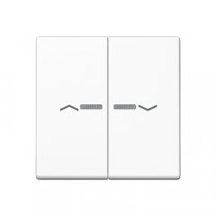 Taustiņs 2-viet ar indikācijas logu un virzienrādītāju, duroplasts, Serie A, balts