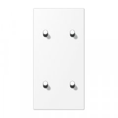 Virsma slēdžiem, 2-viet, 2 x 2 cilindrisks rotācijas slēdzis, vertikāli montējams, Serie LS 1912, sniegbalta matt (lackiertes Aluminium)