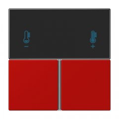 Taustiņs 3-viet, F40 KNX telpas kontrolierim, Serie LS, rouge vermillon 31