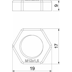 Uzgrieznis M12, PA, gaiši pelēks, 7035