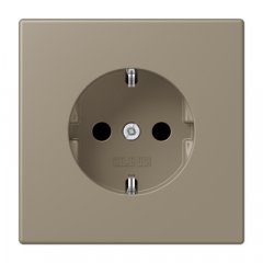 Kontaktligzda SCHUKO, 16 A 250 V ~, ar bērnu drošību, Serie LS, ombre naturelle moyenne