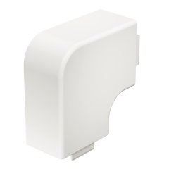 Plakana stūra vāks halogenbrīvs 40x60mm, PC/ABS, dzidri balts, 9010