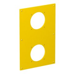 Montāžas adapteris dubultai 220V rozetei, 38x38 160x105x3mm, PVC, dzeltens, 6000 VHF-P8