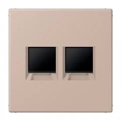 Virsma (ar fiksatoru) modulārai datu rozetei 2-vietīga, UMA-CAT6A, termoplasts lakots, Serie LS, ombre brûlée claire