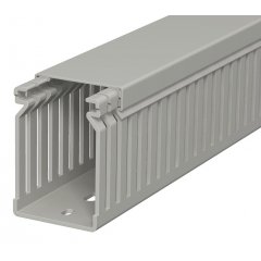 Perforēts vādu kanāls 60x40x2000, PVC, akmens pelēks, 7030 LK4 60040