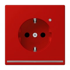 Kontaktligzda SCHUKO, 16 A 250 V ~, ar LED apgaismojumu, ar bērnu drošību, Serie LS, rouge vermillon 31