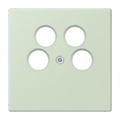 Centrālplate 4-vietīga SAT-TV-kontaktligzda (Ankaro), termoplasts, Serie LS, vert anglâis pale