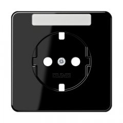 Centrālplate kontaktligzdai marķējams, duroplasts, Serie CD, melns