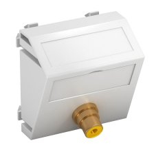 Media adapteris video tulpe 1x vietīgs, rozete-rozete 45x45mm, PC, dzidri balts, 9010 MTS-R F RW1