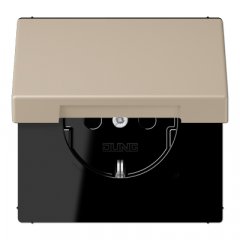 Kontaktligzda SCHUKO, 16 A 250 V ~, ar vāciņu, Serie LS, ombre naturelle claire