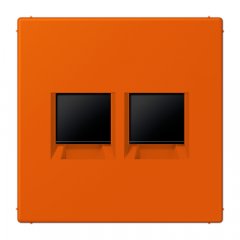 Virsma (ar fiksatoru) modulārai datu rozetei 2-vietīga, UMA-CAT6A, termoplasts lakots, Serie LS, orange vif