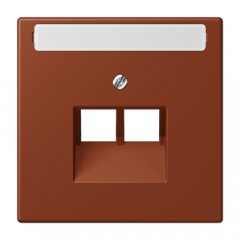 Virsma IAE/UAE-datu rozetei 2 x 8-polig, marķējams, termoplasts lakots, Serie LS, terre sienne brûlée 59