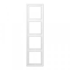 Rāmītis 4-vietīgs, vertikālā un horizontālā montāža, LS 990, sniegbalts matēts