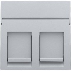 Central plate data 2x RJ, sterling coated