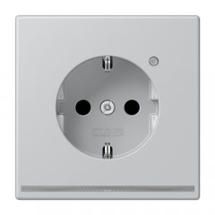Kontaktligzda SCHUKO® ar LED apgaismojumu, 16 A 250 V ~, ar bērnu drošību, termoplasts krāsots, Serie LS, alumīnijs