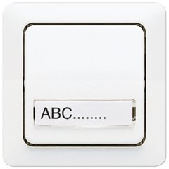 Taustiņs 1-viet, marķējams, duroplasts, ST 550, balts