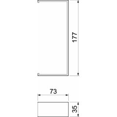 Vāks savienojumam SIGNA BASE 70x170 9010, PC/ABS, dzidri balts, 9010