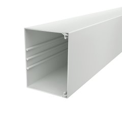 Kabeļu kanāls ar perforēto pamatni 100x130x2000, PVC, gaiši pelēks, 7035