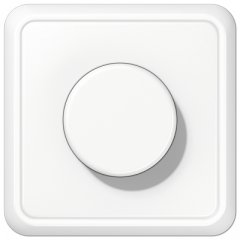 LED rotējošais dimmeris ar pagriežamu izslēgšanas slēdzi, ar rāmi, CD sērija, balts