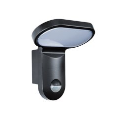 Automatic luminaire with 140° motion detector in aluminium housing, 17 W, 5000 K, black