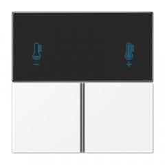 Taustiņs 3-viet, F40 KNX telpas kontrolierim, Serie LS, sniegbalts matēts