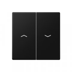 Taustiņs 2-viet žalūziju slēdzim, ar virzienrādītāju, Serie A, grafīta melns matēts