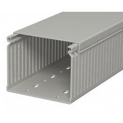 Perforēts vādu kanāls 80x100x2000, PVC, akmens pelēks, 7030 LK4 80100