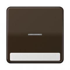 Taustiņs 1-viet, ar indikācijas logu, marķējams, duroplasts, Serie CD, brūns