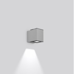 Gaismeklis ZONO, 3,5 W, 110 lm, 830, silver, on/off Wall luminaires, L 100 B 154 H 131, Transparent glass