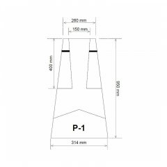 P-1 - betona pamats apgaismes balstiem 1-6m