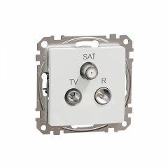 TV/SAT/R ligzda, Sedna Design & Elements, caurejoša, 10 dB, PRO, balts