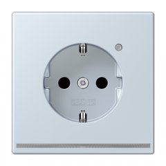 Kontaktligzda SCHUKO, 16 A 250 V ~, ar LED apgaismojumu, ar bērnu drošību, Serie LS, outremer pale