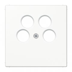 Centrālplate 4-vietīga SAT-TV-kontaktligzda (Ankaro), termoplasts, Serie LS, balts