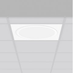 Gaismeklis TOLEDO FLAT, 30 W, 3550 lm, 830, white, on/off Lay-in luminaires, L 595 B 595 H 6, Plastic (PMMA) opal