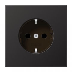 Kontaktligzda SCHUKO, 16 A 250 V ~, Aluminium krāsots, Serie LS, tumša