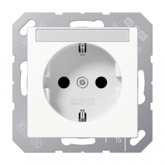 Kontaktligzda SCHUKO, 16 A 250 V ~, marķējams, termoplasts, Serie A, balts