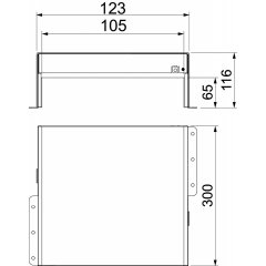 Ugunsdrošības kārba, 3-pusēja 300x123x116, V2A, 1.4301, 2B PMB 610-3 A2