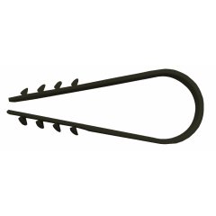 Dībelis-apskava 6mm, priekš 8-28 mm kabeļa melns 100gb./iep.