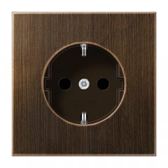 Kontaktligzda SCHUKO, 16 A 250 V ~, ar bērnu drošību, Messing, Serie LS, Messing antik