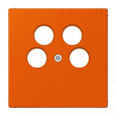 Centrālplate 4-vietīga SAT-TV-kontaktligzda (Ankaro), termoplasts, Serie LS, orange vif