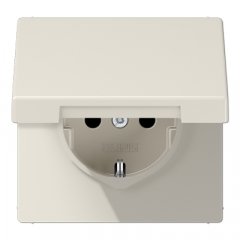 Kontaktligzda SCHUKO, 16 A 250 V ~, ar vāciņu, duroplasts, Serie LS, ziloņkaula