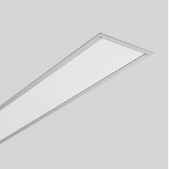 Gaismeklis LESS IS MORE vario, 13 W, 1650 lm, 840, silver, on/off Recessed ceiling and wall luminaires, L 867 B 124 H 2 HEL 103, Plastic (PMMA) prismatic